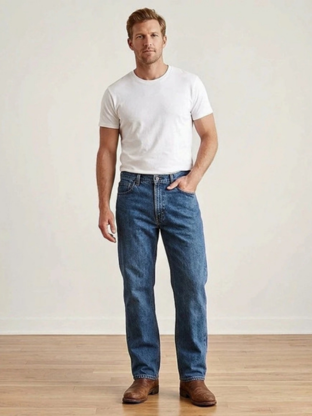 Levi's 550 Men's Jeans Relaxed Fit Tapered Leg Medium Wash 38x32 Y2K
